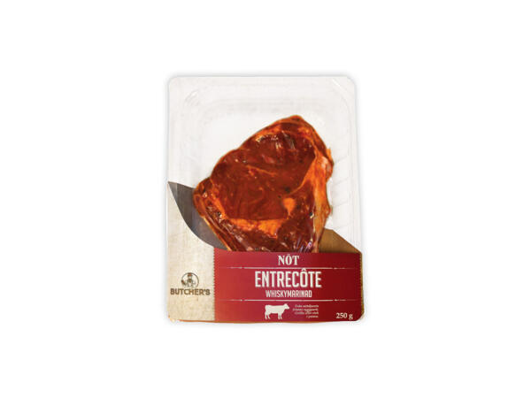 Entrecôte med whiskeymarinad