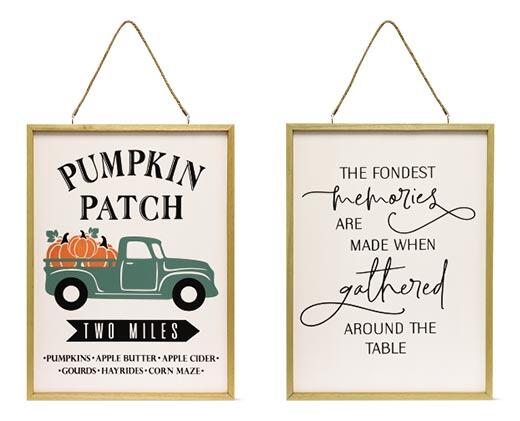 Huntington Home 
 Fall Reversible Wall Sign
