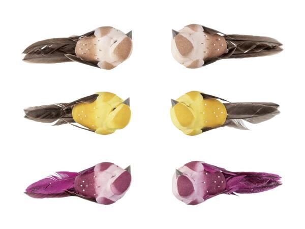 Livarno Home Decorative Clips - 6 Pack - Birds