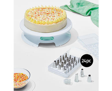Cake Turntable or Nozzle 24pc Set