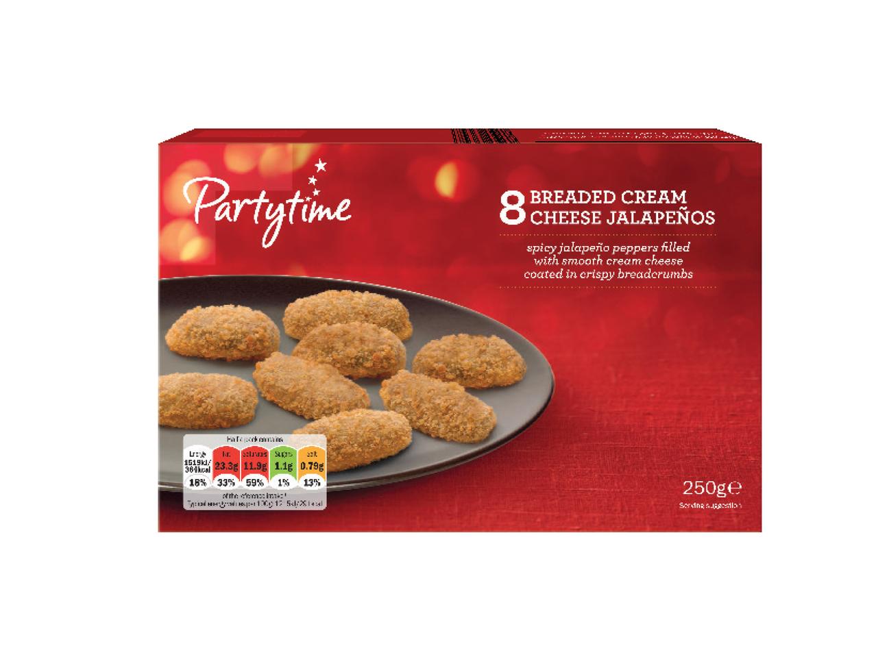 PARTYTIME 8 Breaded Cream Cheese Jalapeños