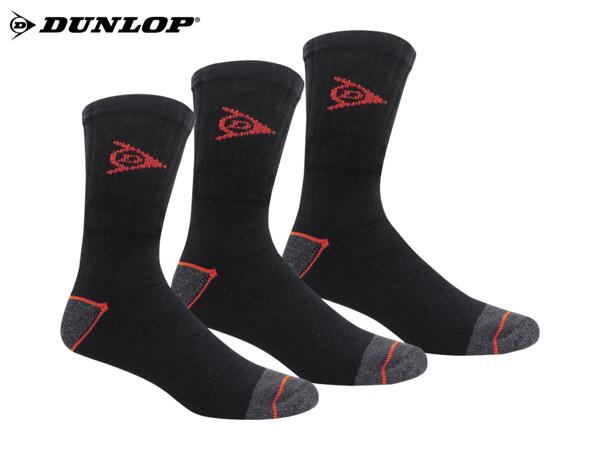 DUNLOP Men's Black Work Socks - 3 Pairs