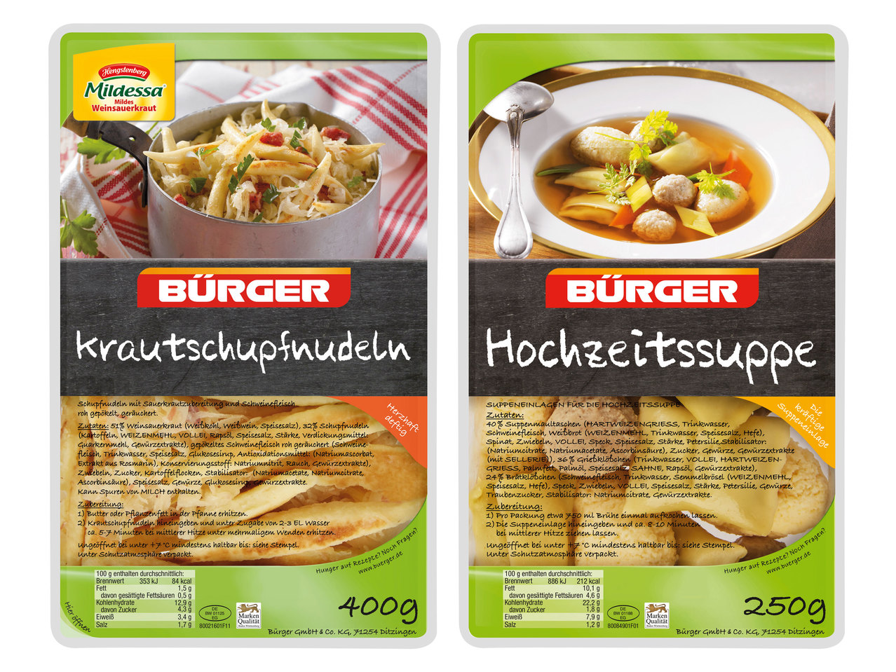 BÜRGER Fertiggericht/Suppeneinlage