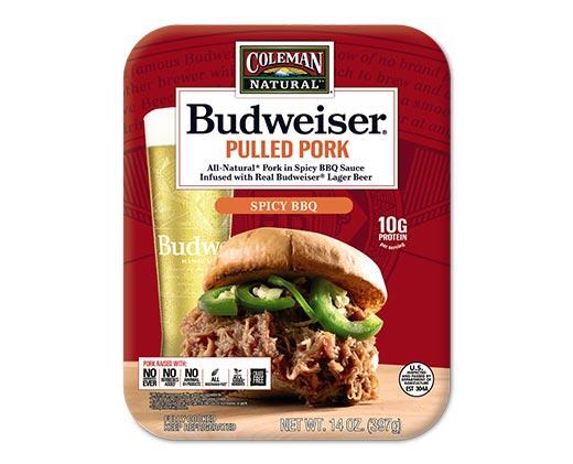 Coleman Natural 
 Budweiser Pulled Pork Classic or Spicy
