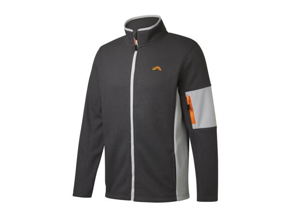 CRIVIT Men's Grey Knitted Fleece Jacket