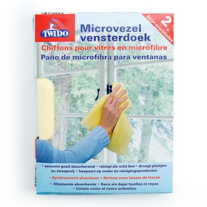 Chiffons pour vitres, 2 pcs