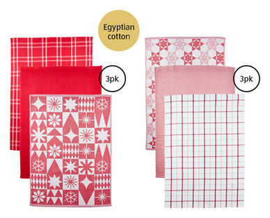 Egyptian Cotton Tea Towel 3pk
