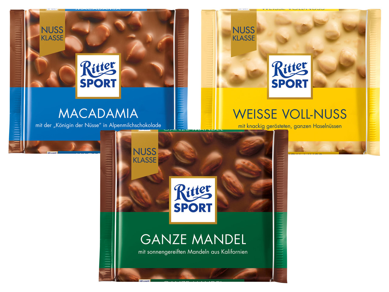 RITTER SPORT Tafelschokolade Nuss-Klasse