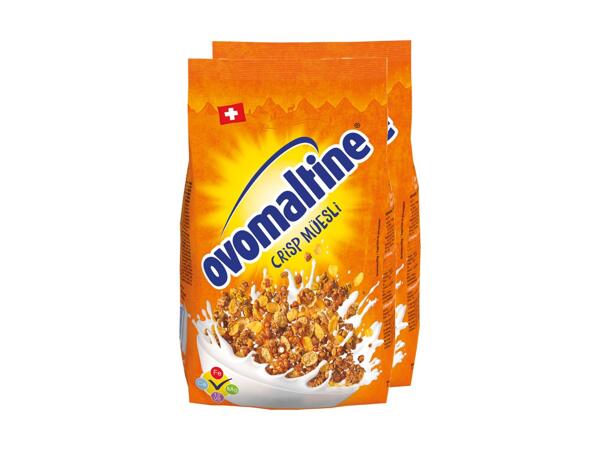 Crisp Muesli Ovomaltine Wander, pack de 2