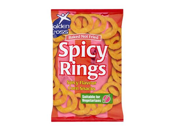 Golden Cross Spicy Rings - Spicy Flavour Corn Snacks