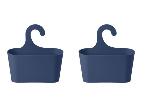 Livarno Home Hook Over Shower Caddy - 2 Pack Blue