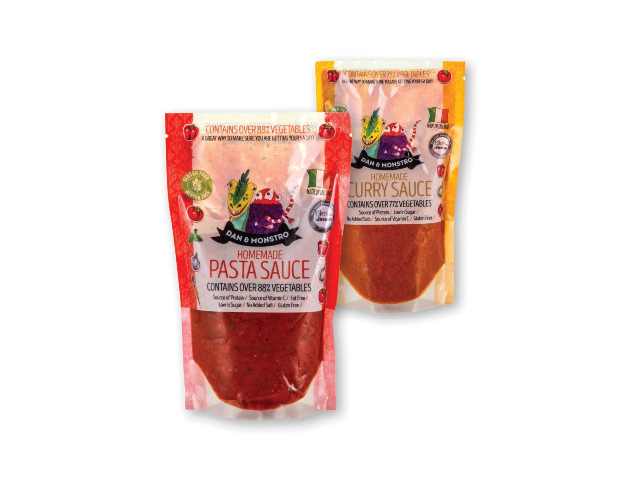 DAN & MONSTRO Gluten Free Homemade Pasta/ Curry Sauce