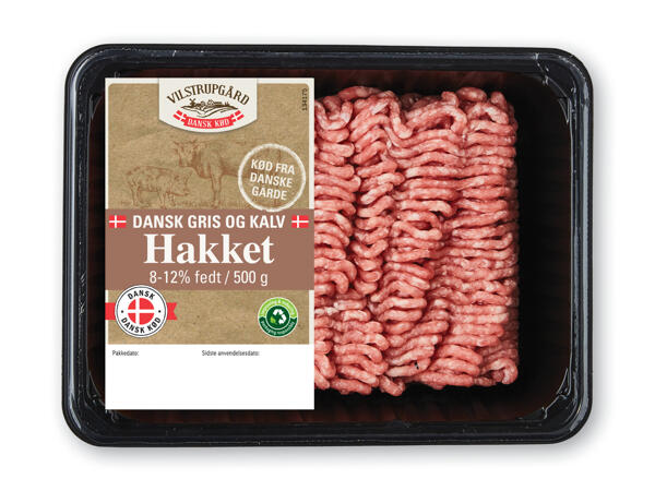 Dansk hakket gris eller gris og kalv