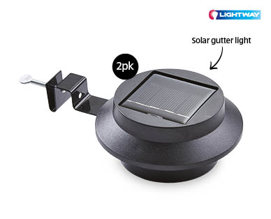 Solar Gutter Light 2pk or Fence Light 3pk