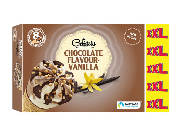 Chocolate & Vanilla Ice Cream Cones XXL