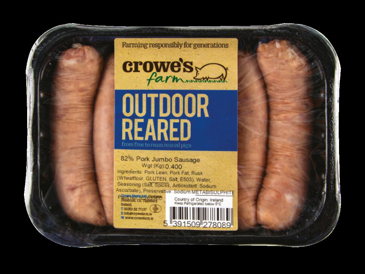Crowe's Farm Pork Jumbo Sausages