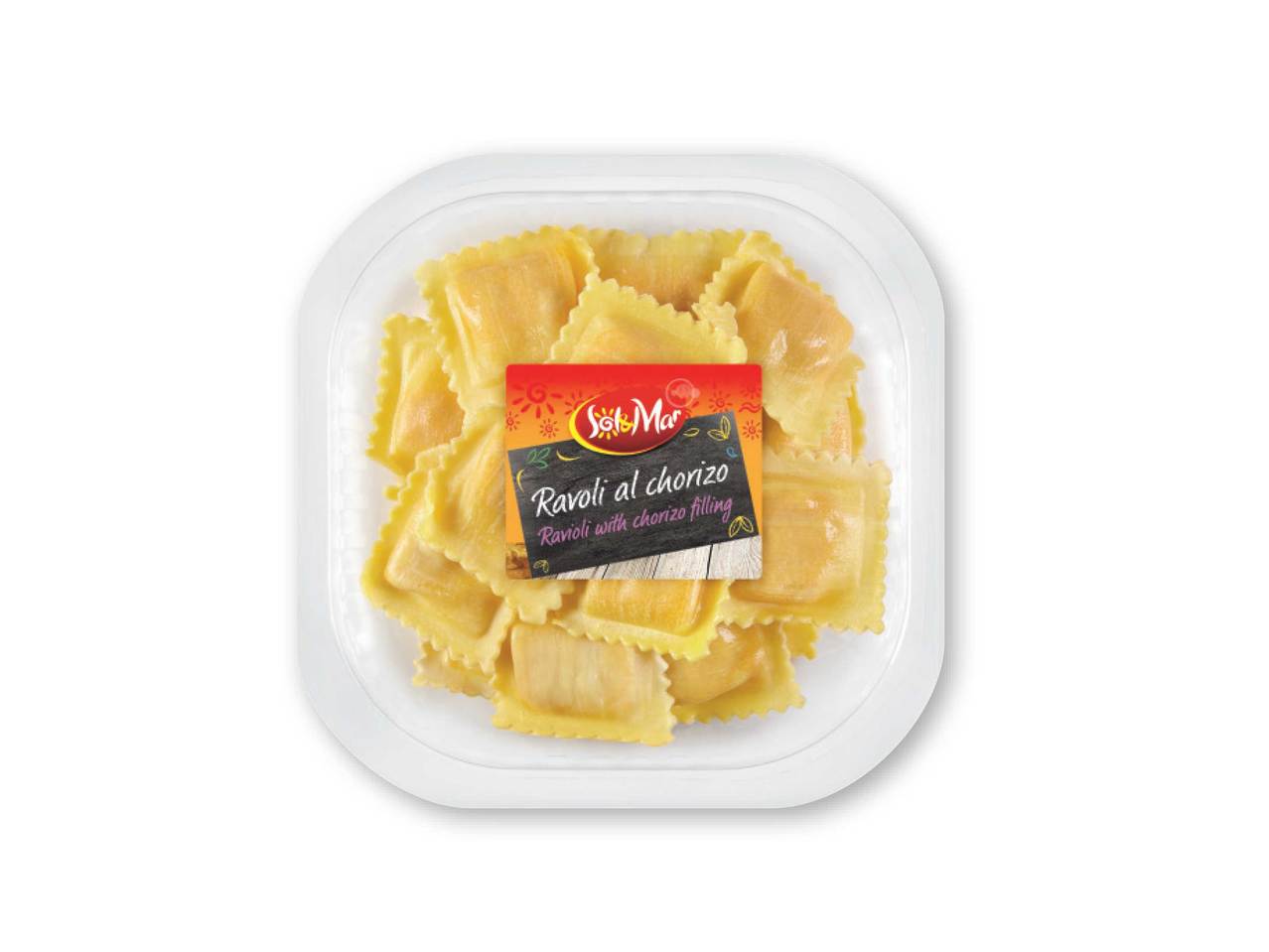 SOL & MAR Ravioli with Chorizo
