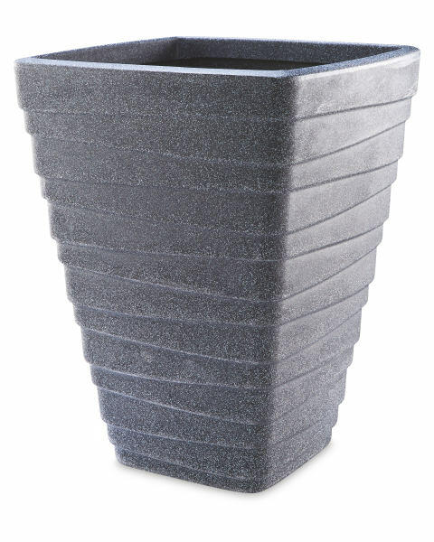 Charcoal Tall Square Planter
