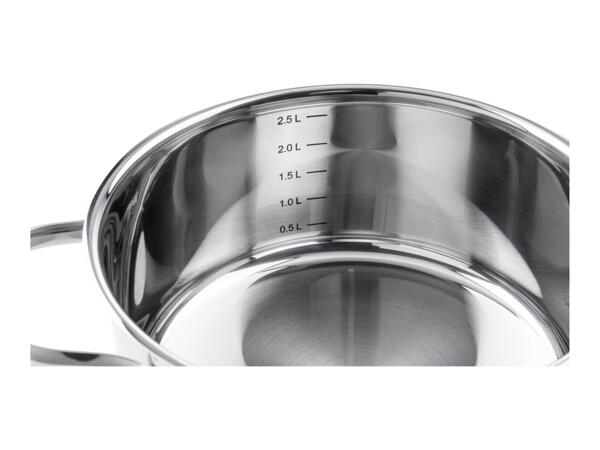 Livarno Home Stainless Steel Stockpot Set - 3-Piece Set