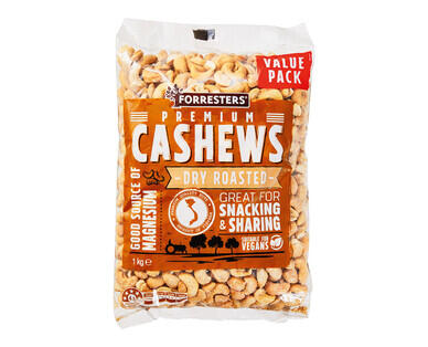 Forresters Dry Roasted Cashews 1kg