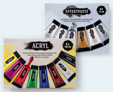 Acrylfarben/ Effektpasten