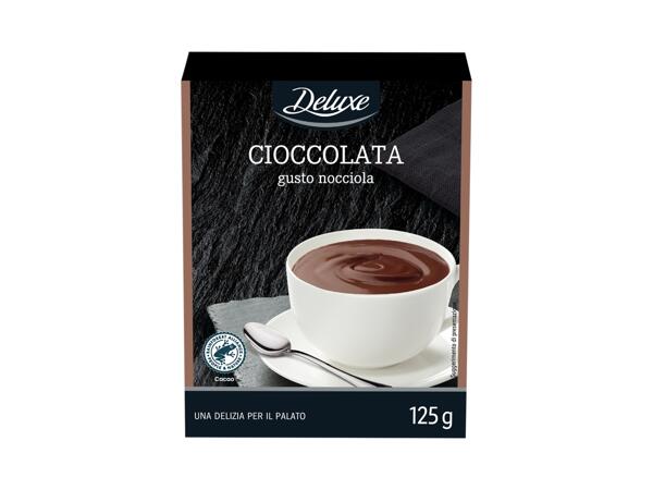 Hot chocolate powder with hazelnut flavour