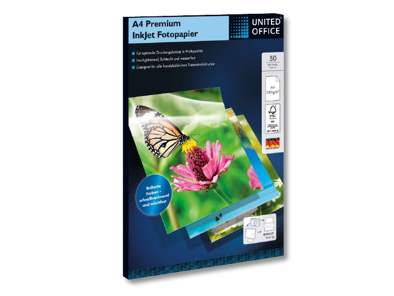 Papier photo A4 Premium InkJet, 50 feuilles
