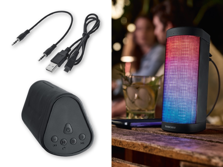 SILVERCREST Bluetooth Speaker with LED Lighting