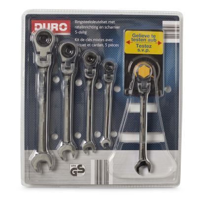 Ratelringsleutelset, 5-delig