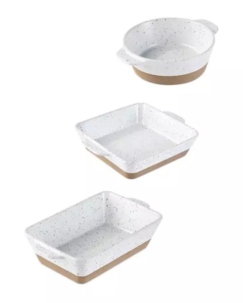 White and Stone Two Tone Baking Pan