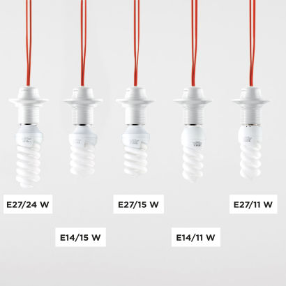 Spiral-Sparlampe