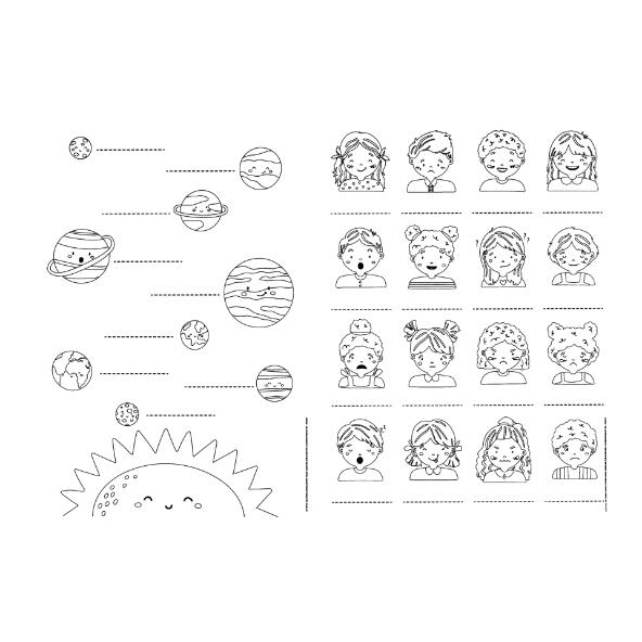 HOME CREATION(R) Assortiment de sets de table et de cartes d'activités