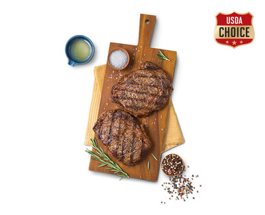Fresh USDA Choice Twin Pack Boneless Beef Ribeye Steaks