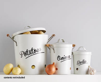 Vegetable Canisters 3 Piece Set
