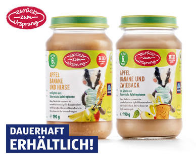ZURÜCK ZUM URSPRUNG Bio-Fruchtbrei