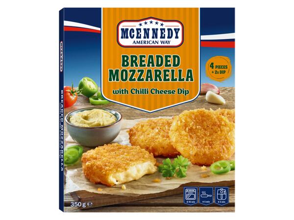 Breaded Mozzarella with Chilli Cheese Dip