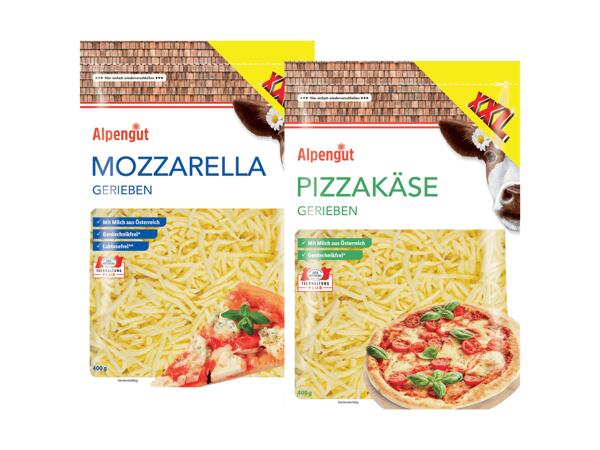 Pizzakäse oder Mozzarella