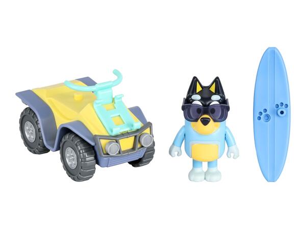 Bluey Beach Quad With Bandit Toy with Figure