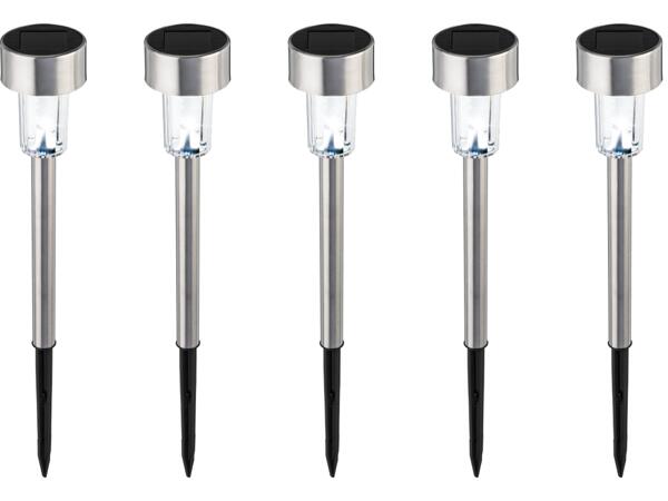 LED-sollcellslampor, 5-pack