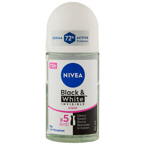 Women's Black & White Anti-Perspirant Roll on Deodorant 50ml