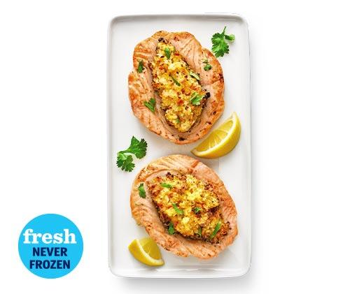 Fresh Stuffed Atlantic Salmon - Aldi - US - Specials archive