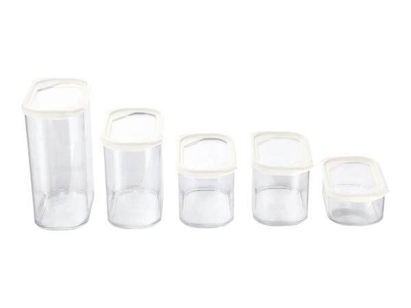 Silvercrest White Food Storage Containers - 5 Pack