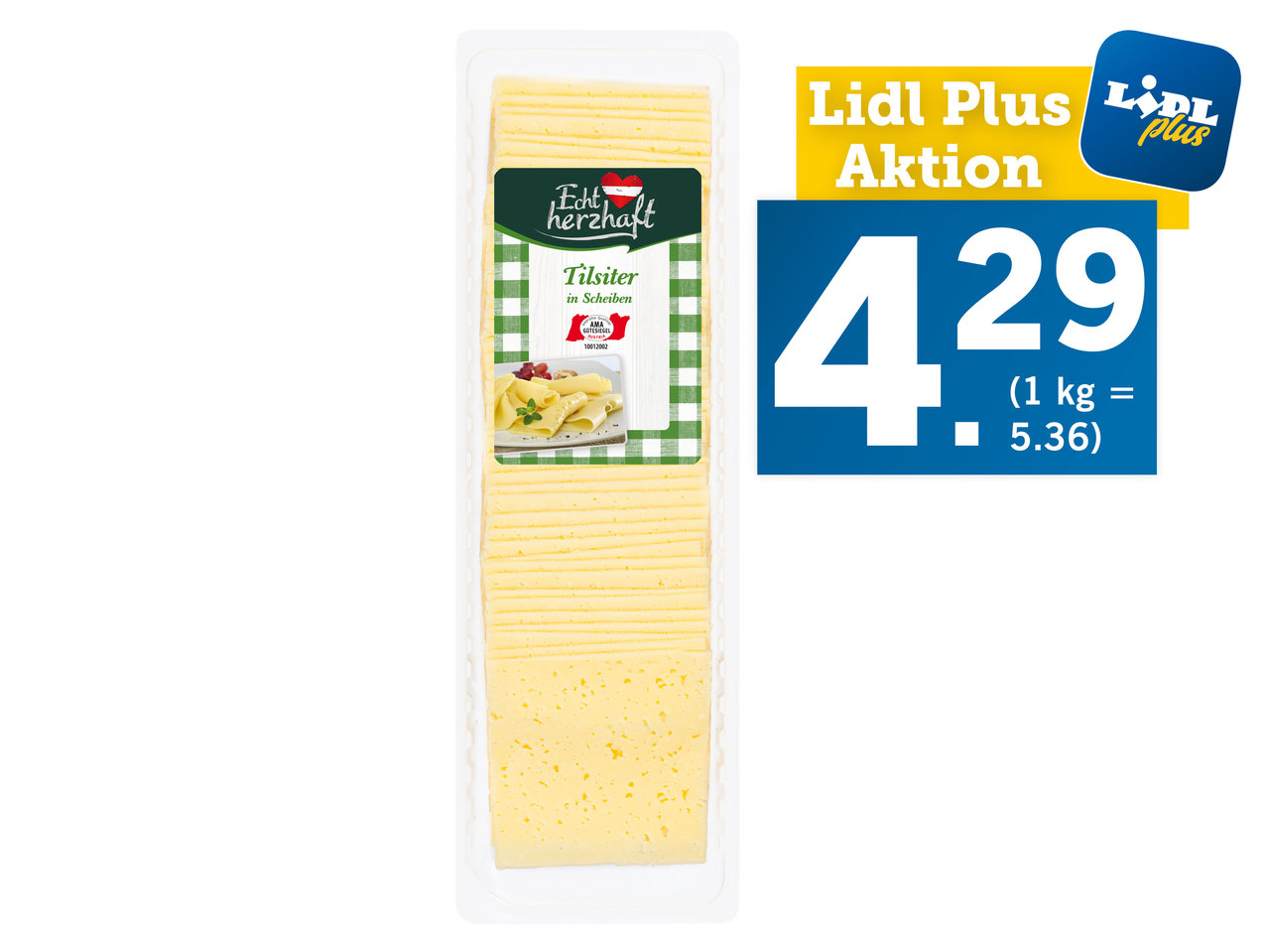 ECHT HERZHAFT Tilsiter in Scheiben