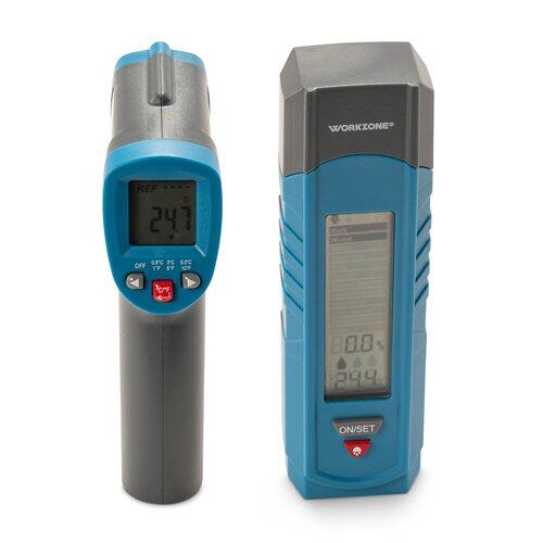 WORKZONE Feuchtigkeitsmessgerät / Infrarot-Thermometer