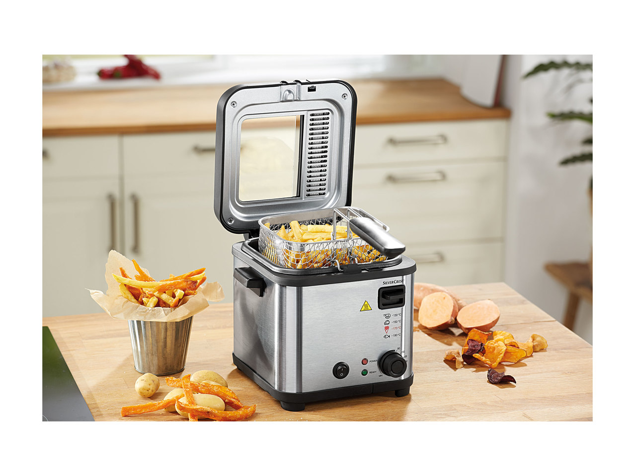 Silvercrest Mini Deep Fat Fryer with Oil Fondue1