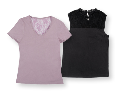 T-shirt à dentelle pour femmes BLUE MOTION