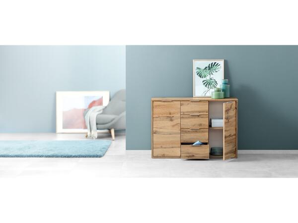 Storage cabinet with 2 doors and 4 drawers