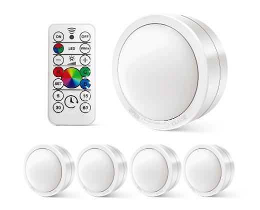 Easy Home 
 LED Puck Lights with Remote