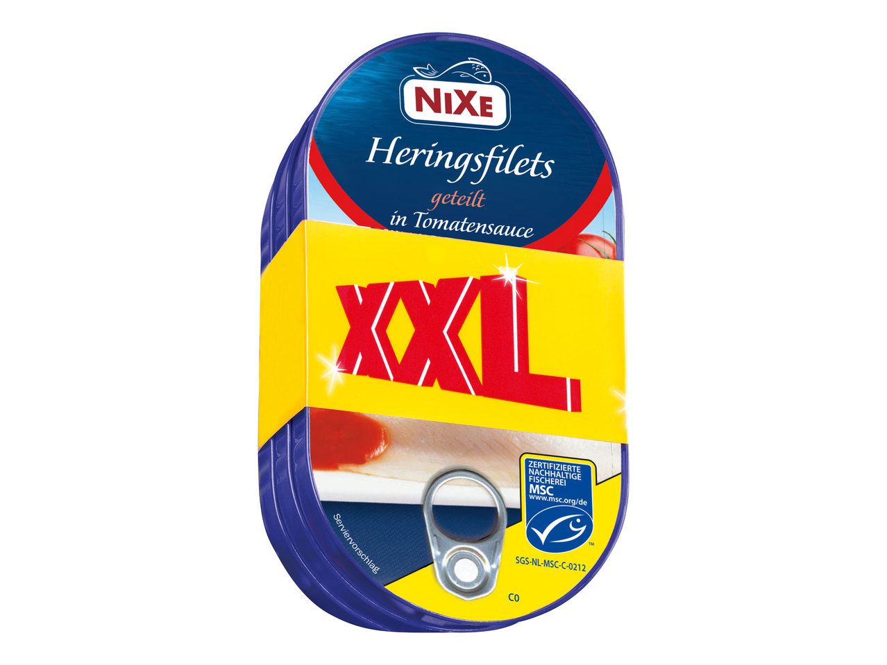 NIXE MSC Heringsfilets in Tomatensauce 3x 200 g