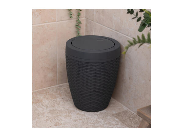 Addis 5L Rattan Effect Bathroom Bin